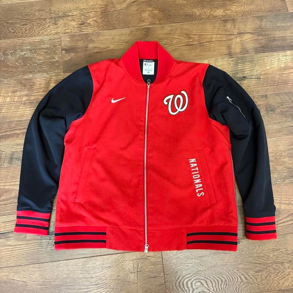 Nike 2026 Washington Nationals Fleece Lined Bomber Jacket